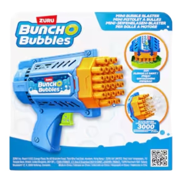 Zuru Bunch O Bubbles Mini Bubble Blaster - Blue and Orange - Picture 3 of 3
